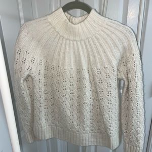 Madewell white mock neck sweater